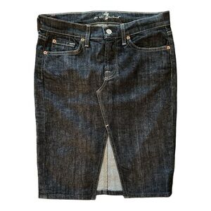 Y2K 7 For All Mankind Midi Denim Skirt